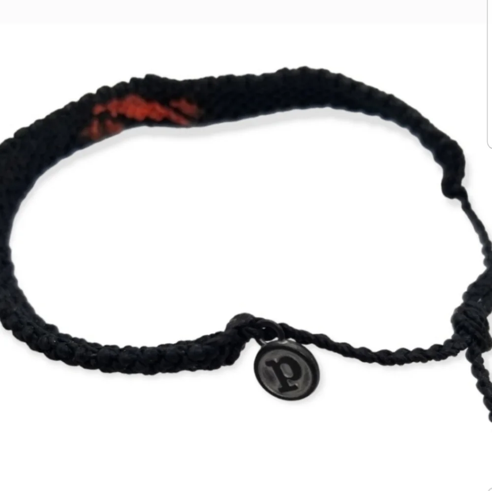 PURA VIDA THICK BLACK & PINK DESIGN ADJUSTABLE BRACELET